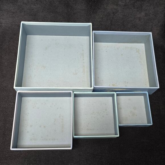 Bobs Endless Summer Beach Home Nesting Boxes Blue 5 Total - Picture 4 of 14